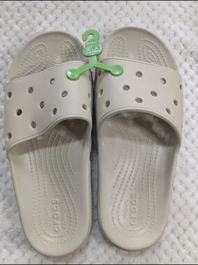 CROCS Slide Sandals in Light Beige M 10 W 12
